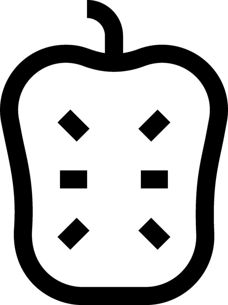 A black and white apple icon vector