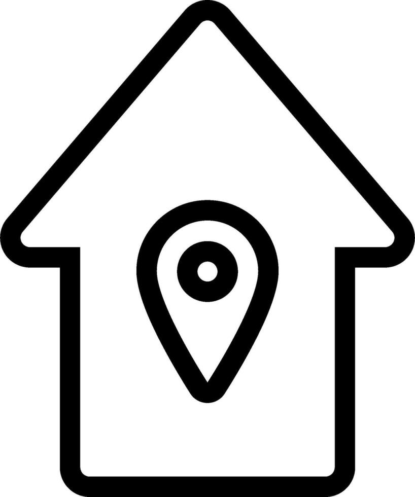 A house with a pin on the front door vector