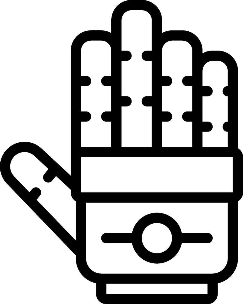 A glove with a hand on it vector