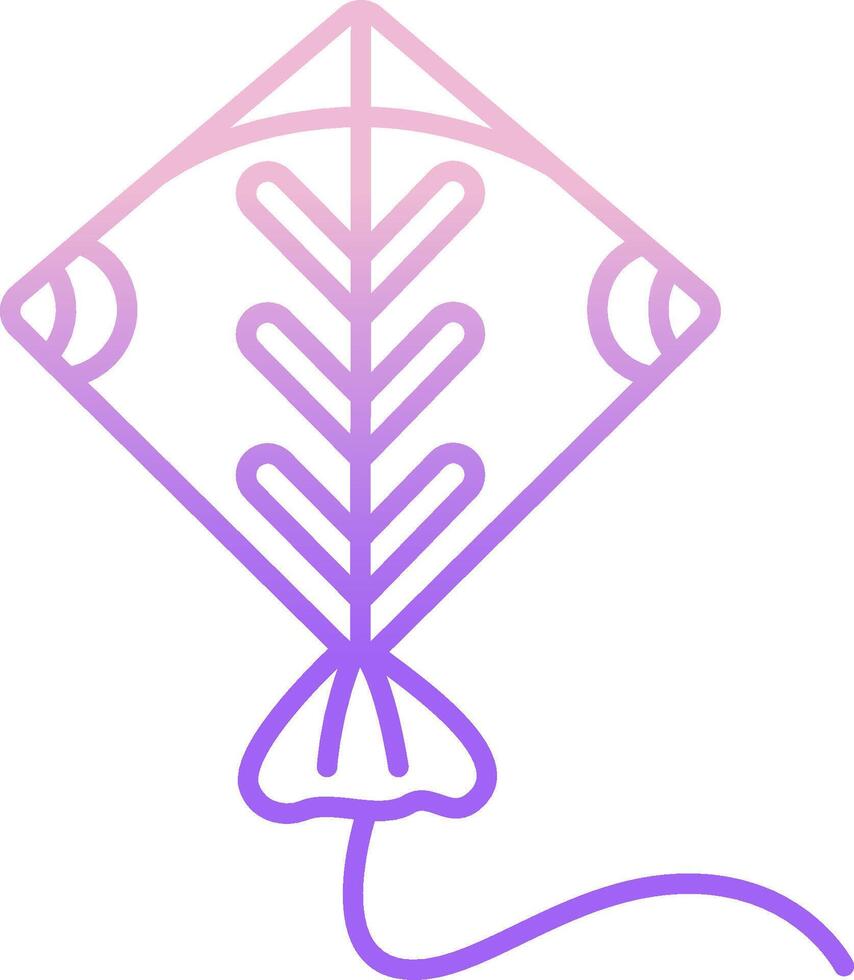 A kite with a fish on it vector