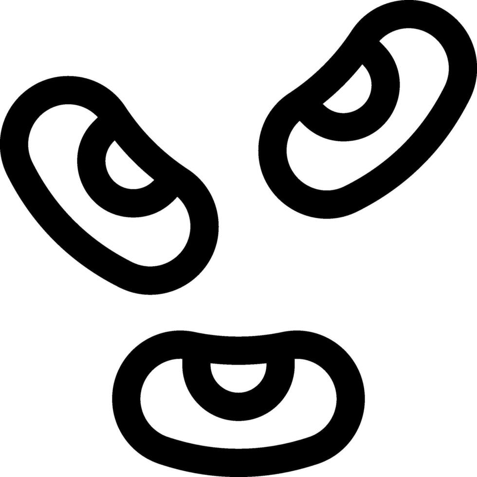 A black and white drawing of two circles vector