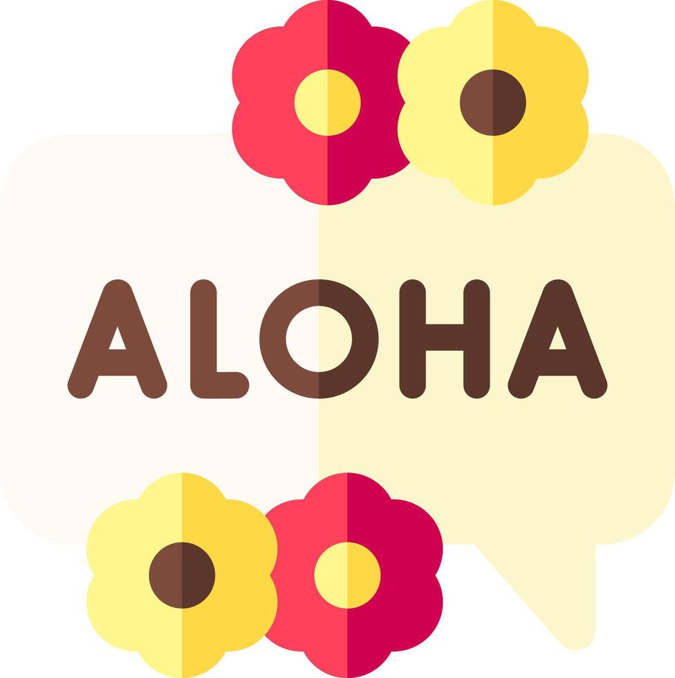 Aloha is a greeting card that is used to express your love and affection for someone vector