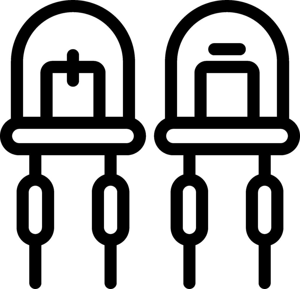 Two black and white icons of a light bulb vector