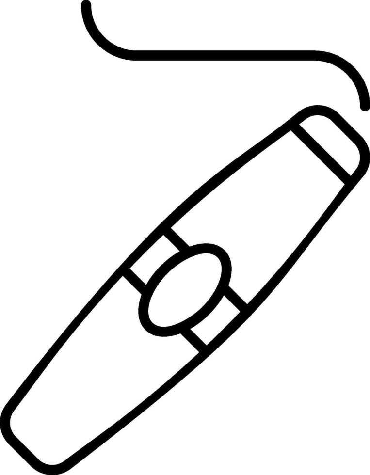 A black and white drawing of a pen vector