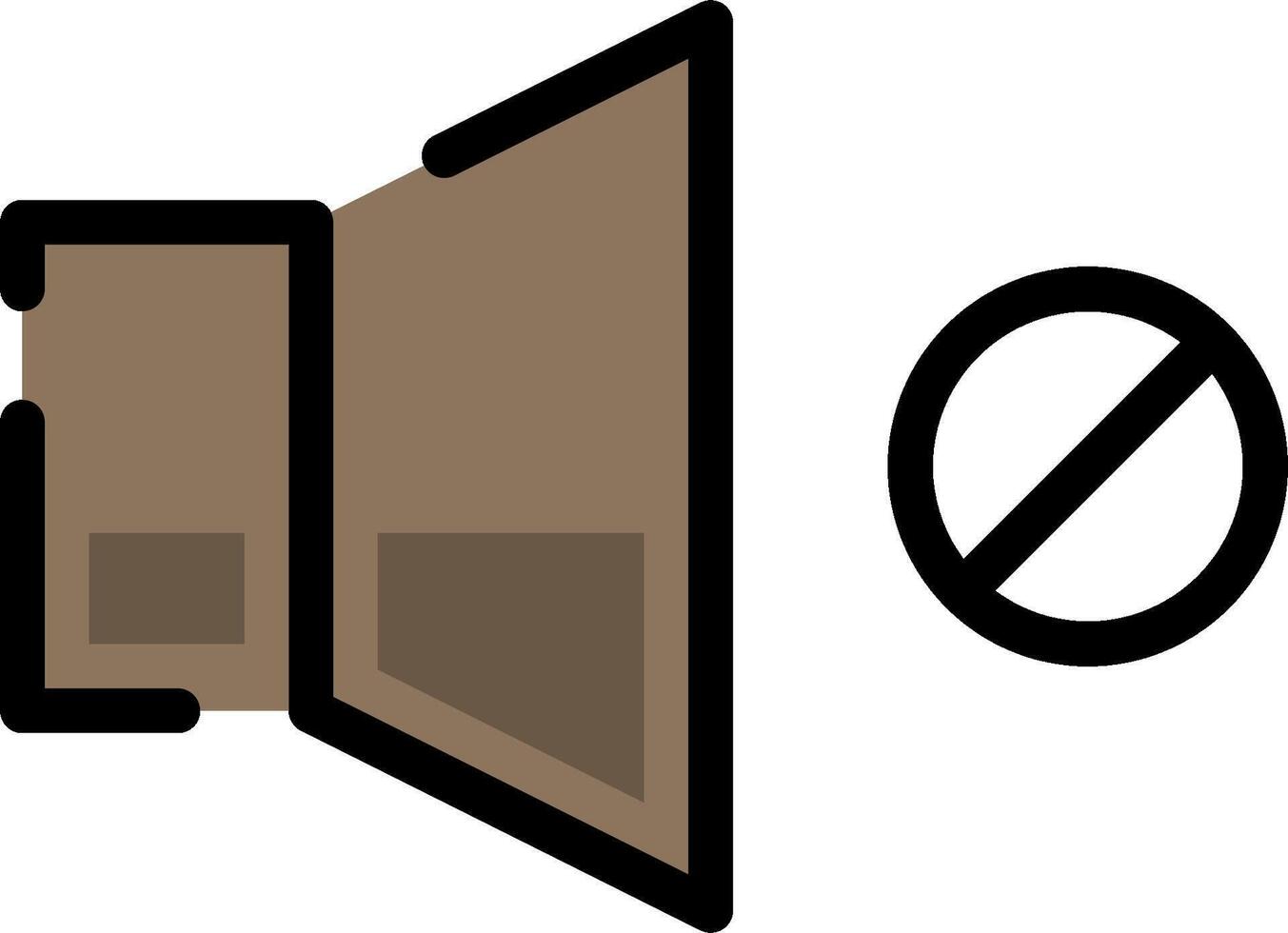 A speaker with a no sound icon vector