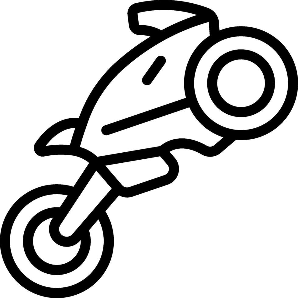 A black and white drawing of a motorcycle vector