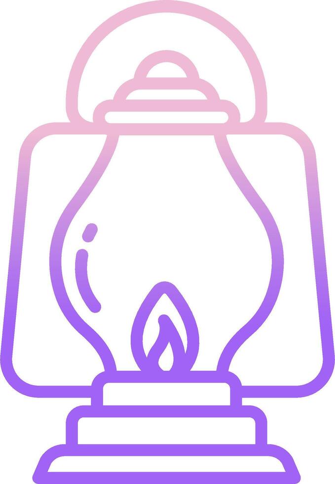 A purple and pink outline of a lamp vector