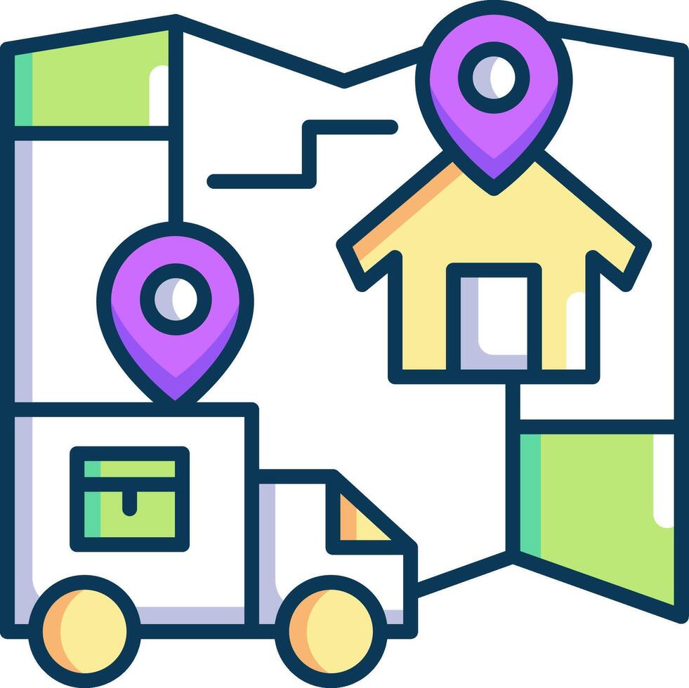 Home delivery icon vector