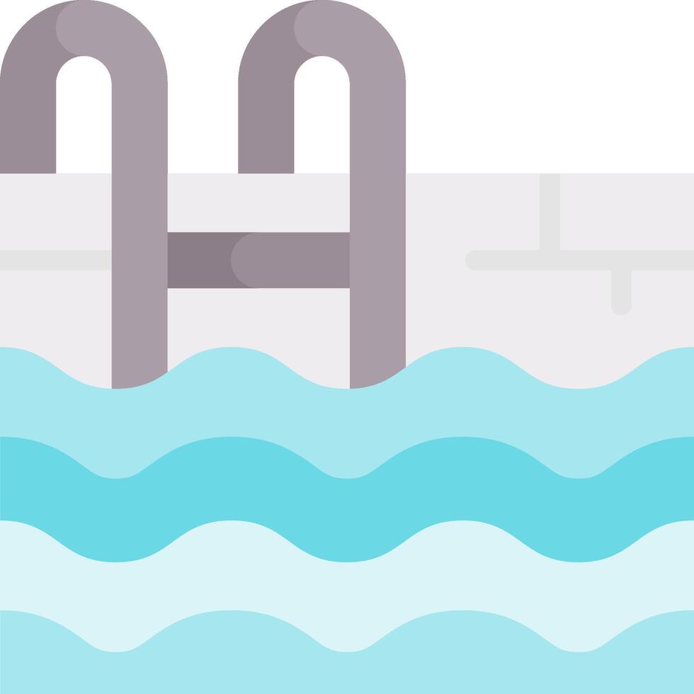 A pool with a ladder and a ladder in the water vector