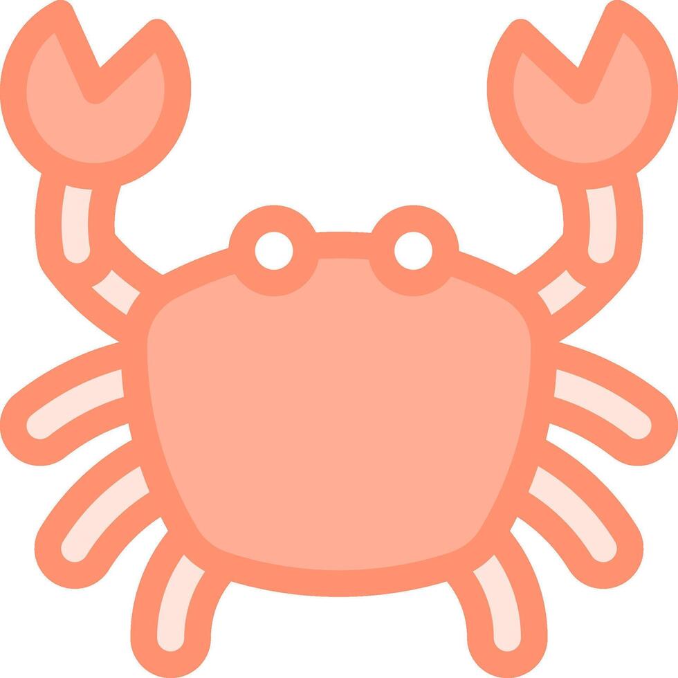 A cartoon crab with two legs and a long tail vector
