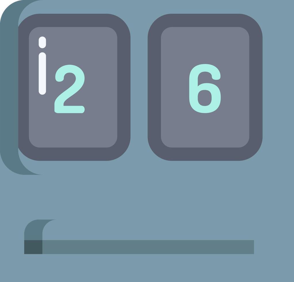 A keyboard with two numbers on it vector