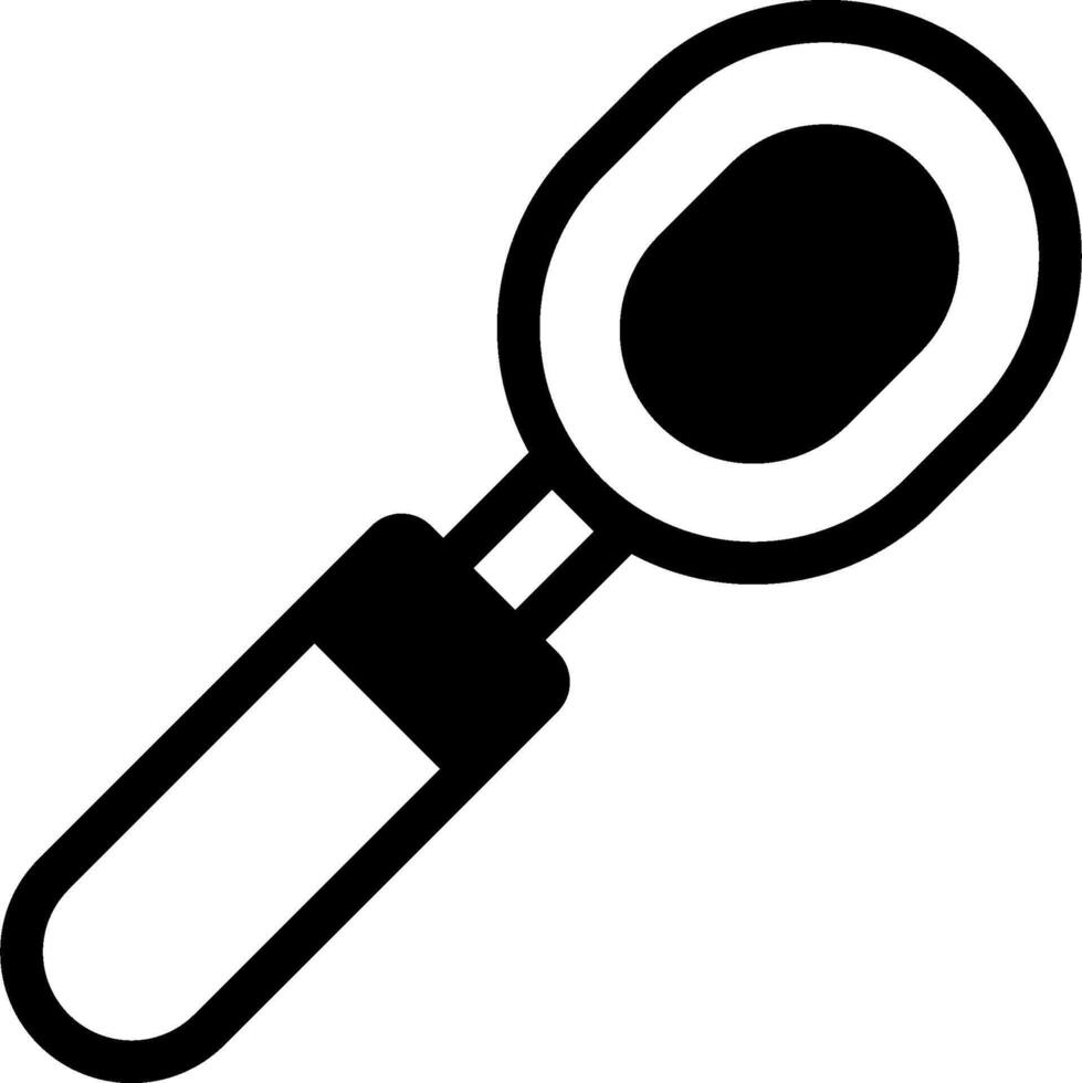A magnifying glass icon on a white background vector