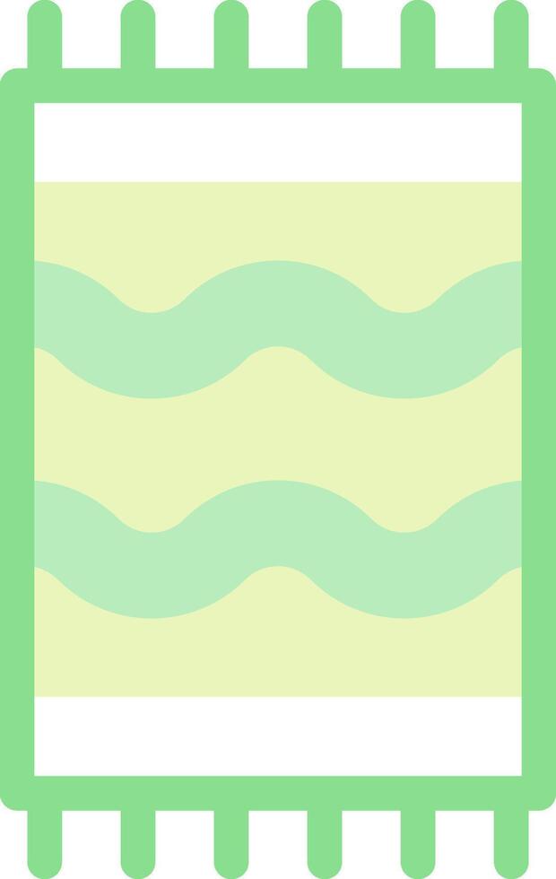 A green and white square with a wavy pattern vector