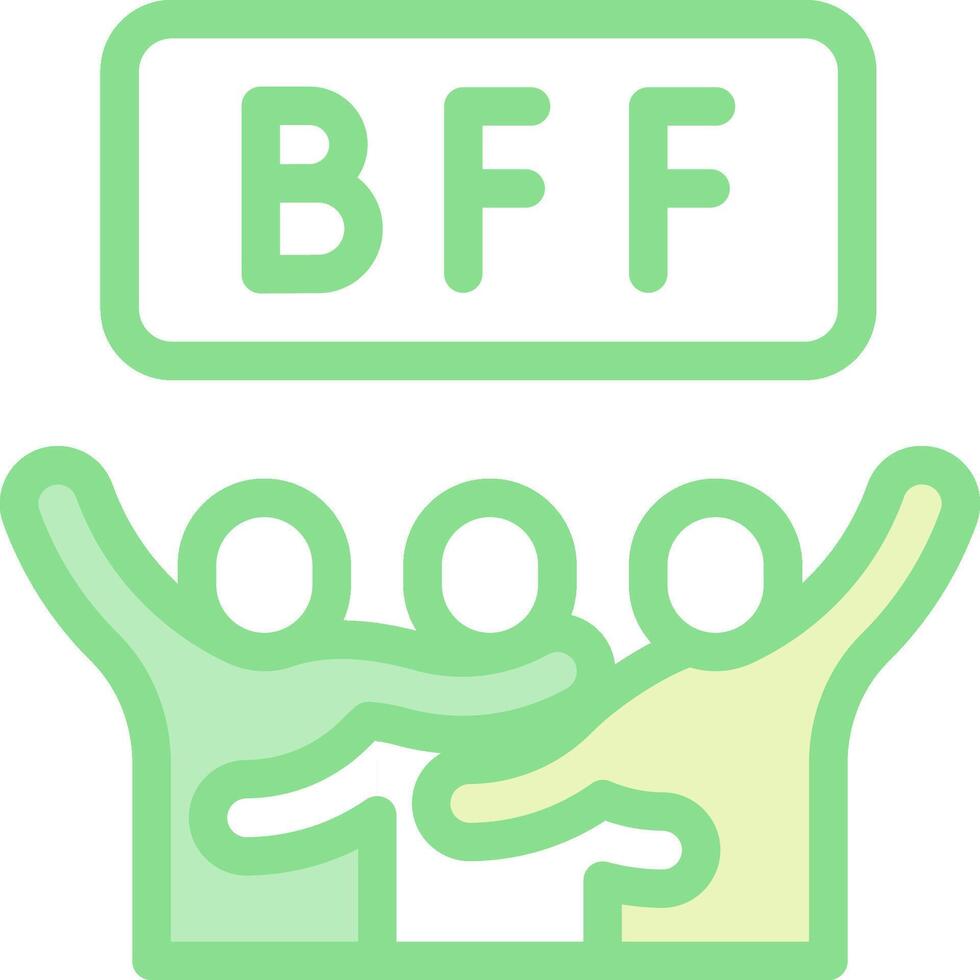 Bff logo with people holding hands vector