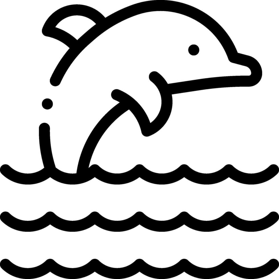Dolphin jumping out of the water vector