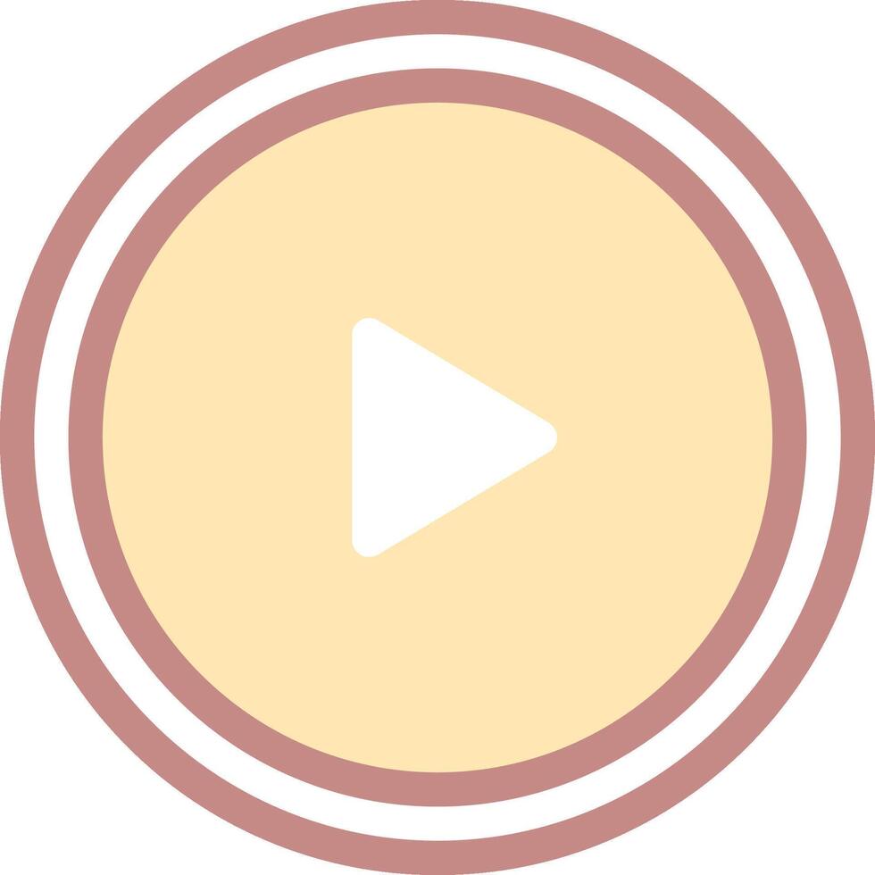 A play button in a circle with a pink and white background vector