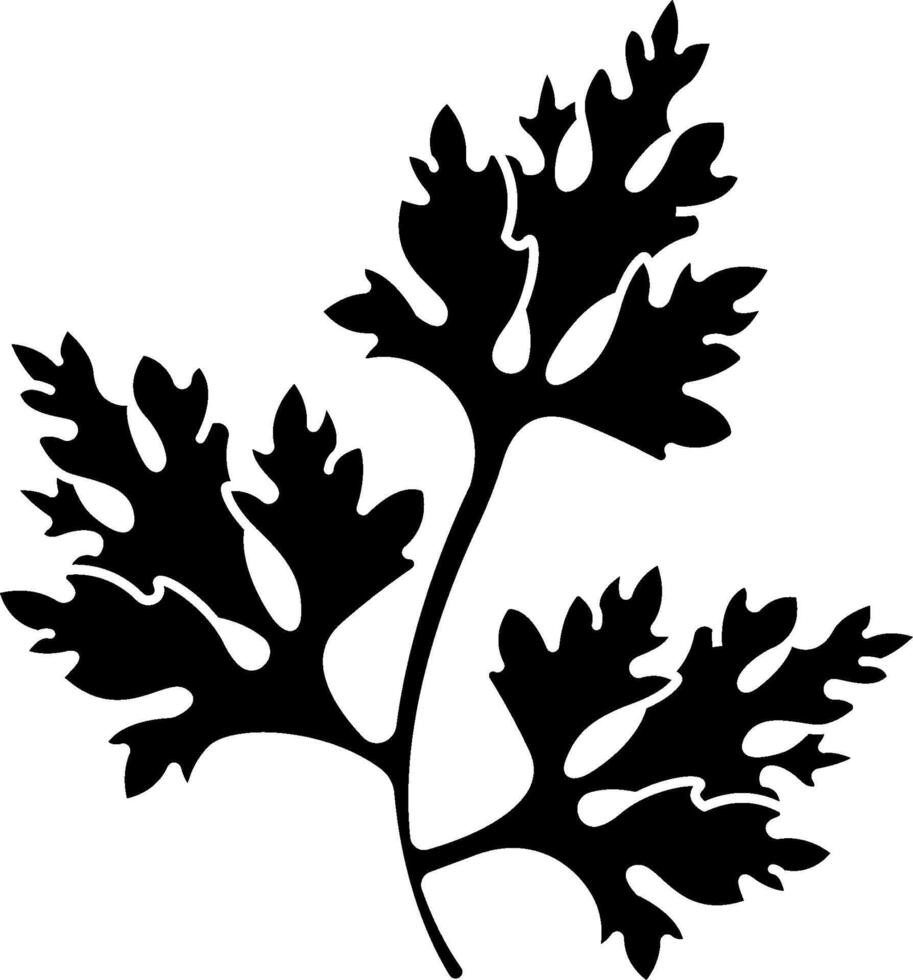 A black and white silhouette of a leaf vector