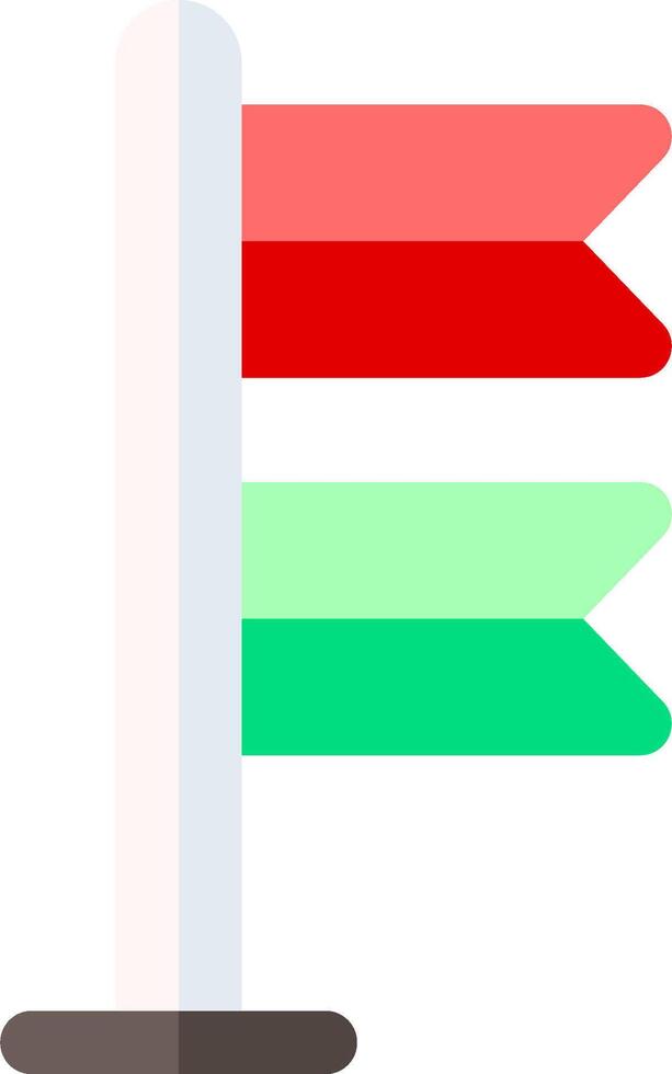 A traffic light with two different colored arrows vector