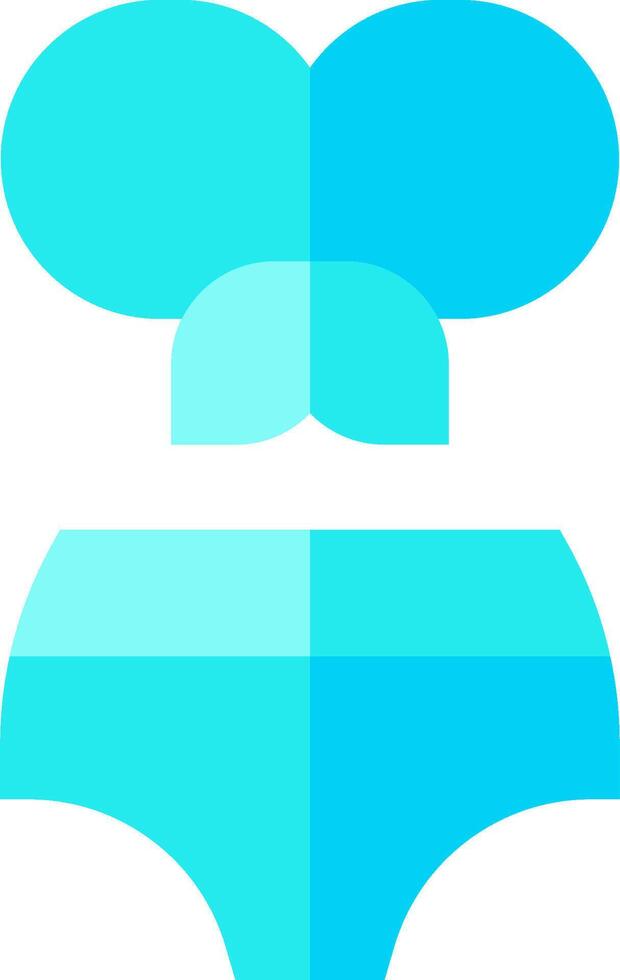 A blue underwear and a hat vector