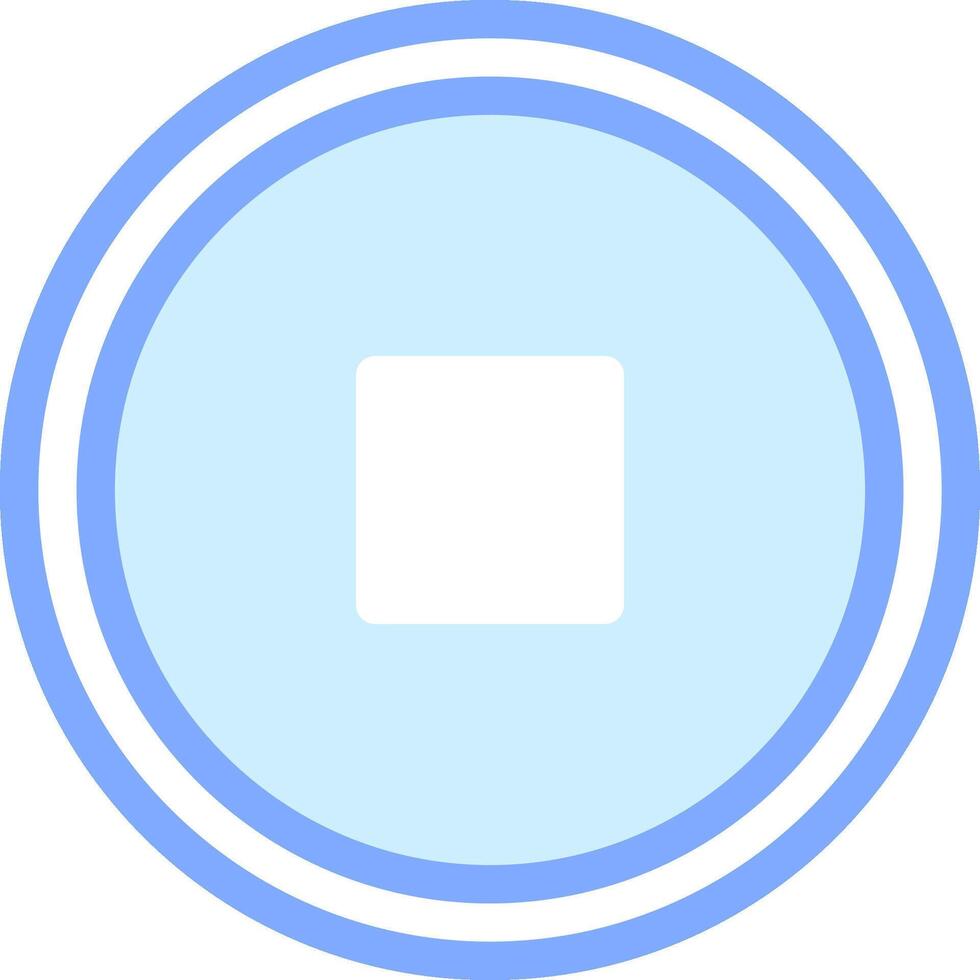 A blue square with a white border vector