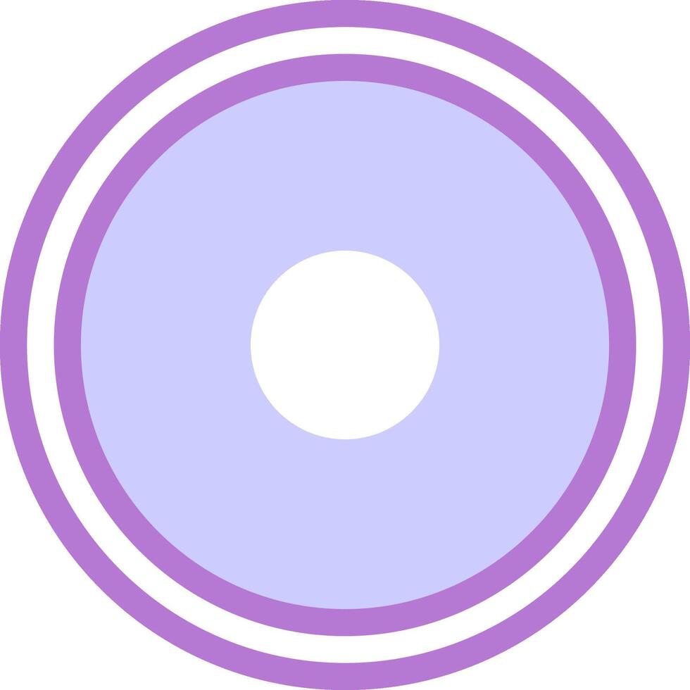 A purple and white circular icon vector