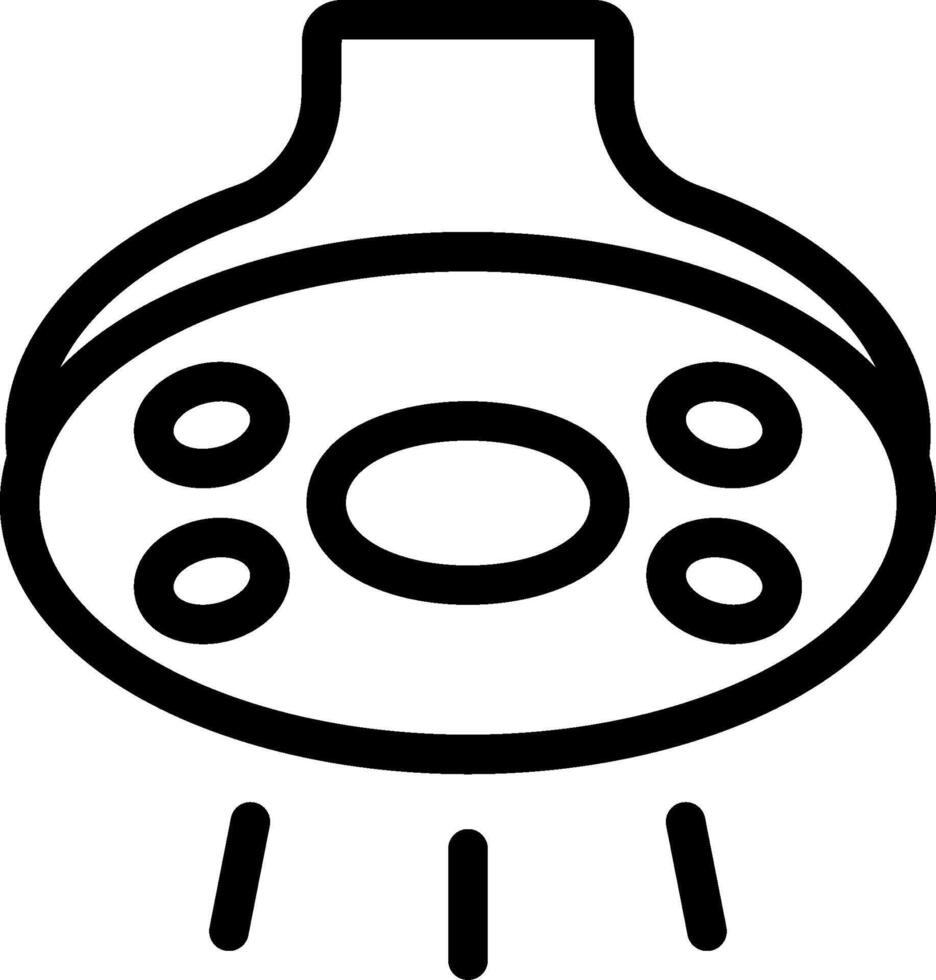 A black and white shower head icon vector