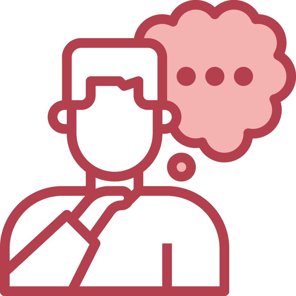 A man with a thought bubble above his head vector