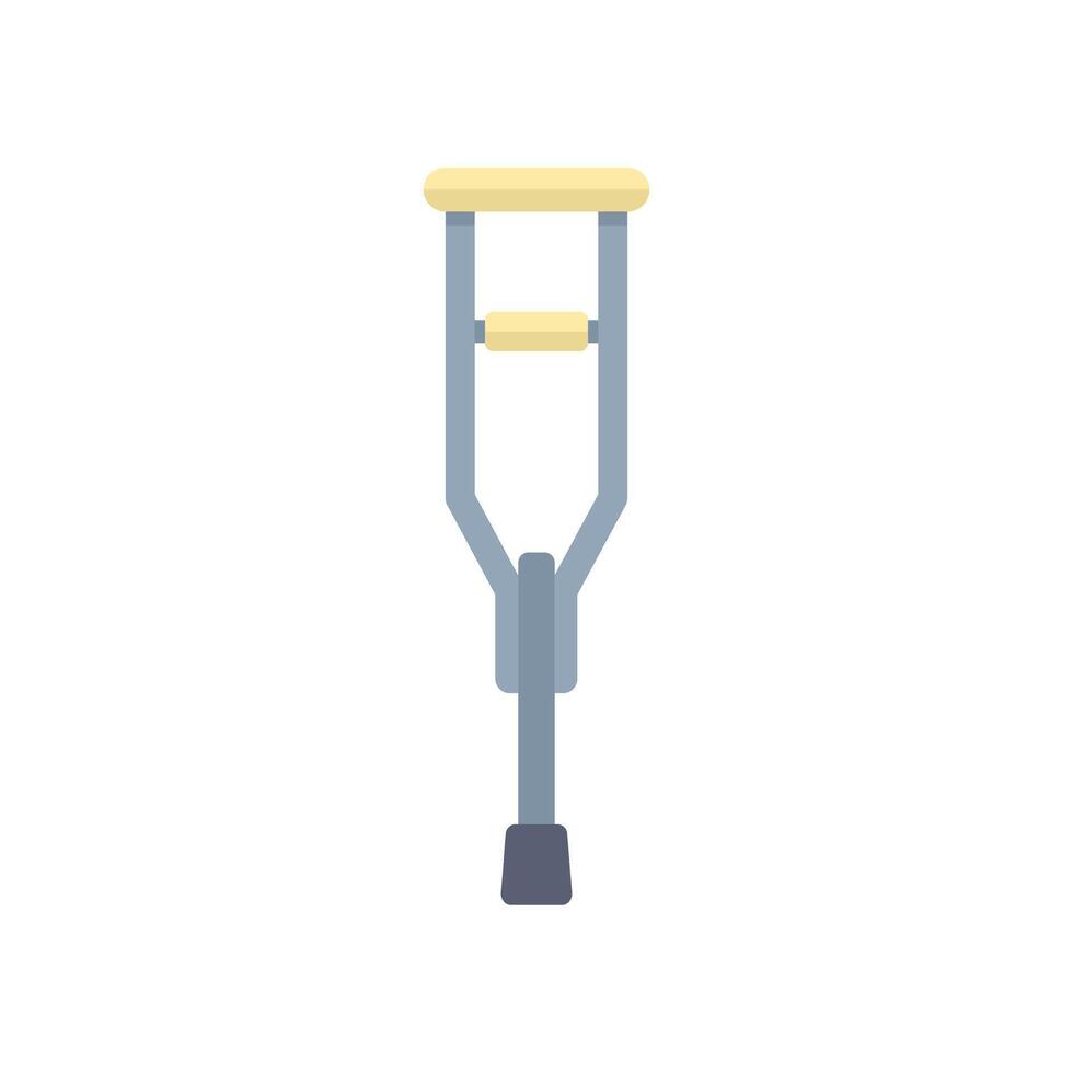 Underarm crutch medical tool for helping walking injury vector