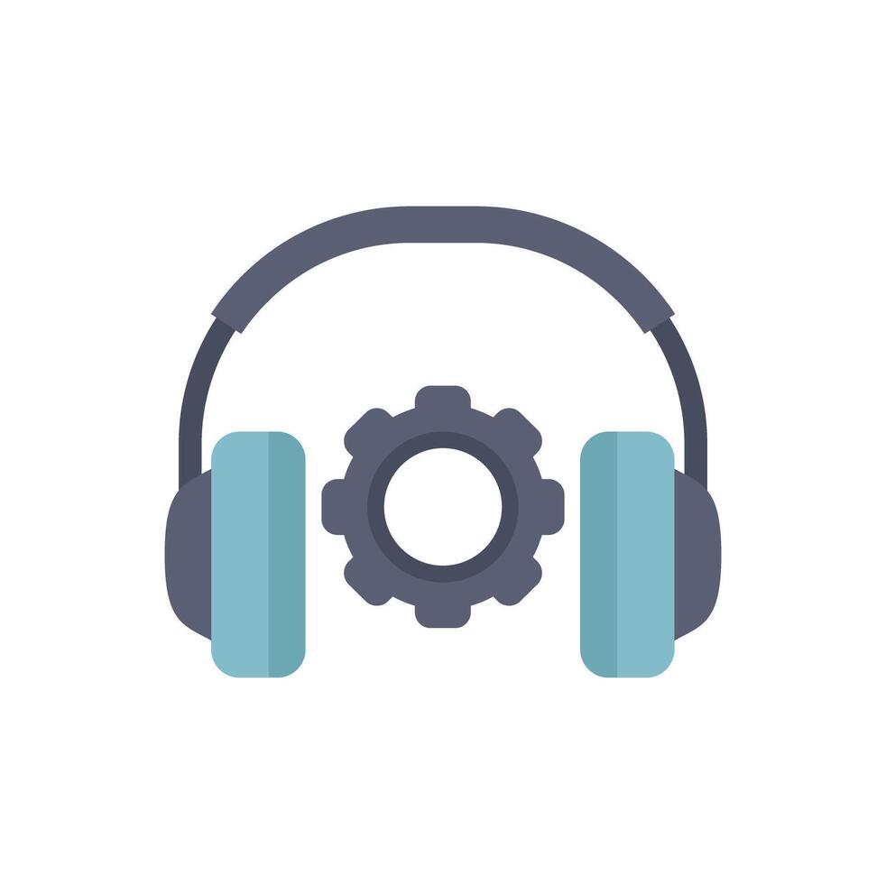 Headphones representing listening skills and problem solving vector