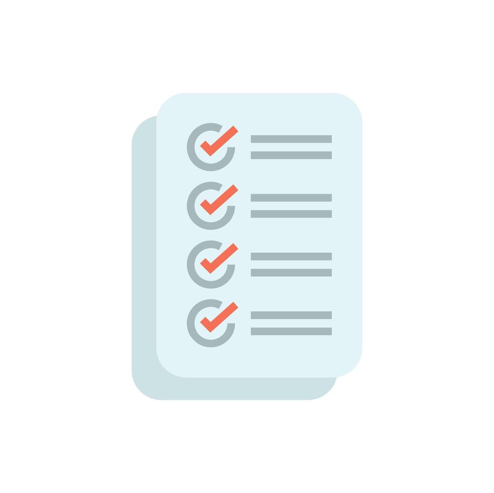 Checklist with check marks showing completion of tasks vector