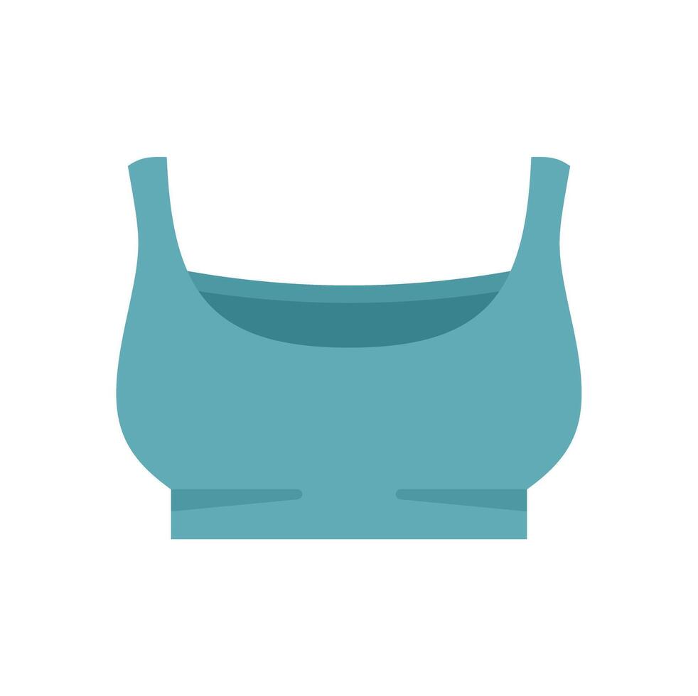 Turquoise sports bra isolated on white background vector