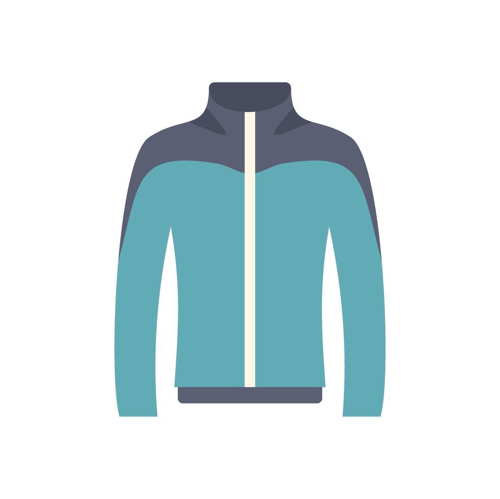 Sports jacket with zipper and long sleeves representing winter sport clothes vector