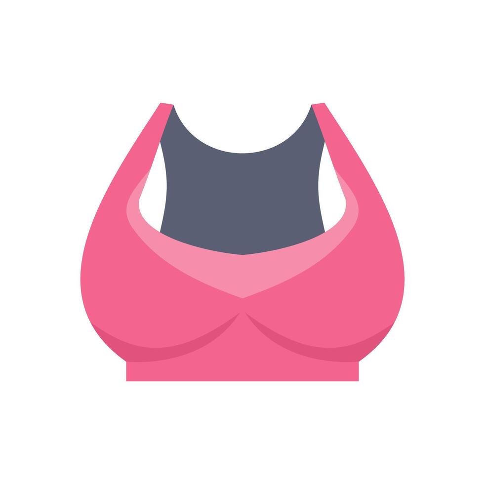 Pink sports bra isolated on white background vector