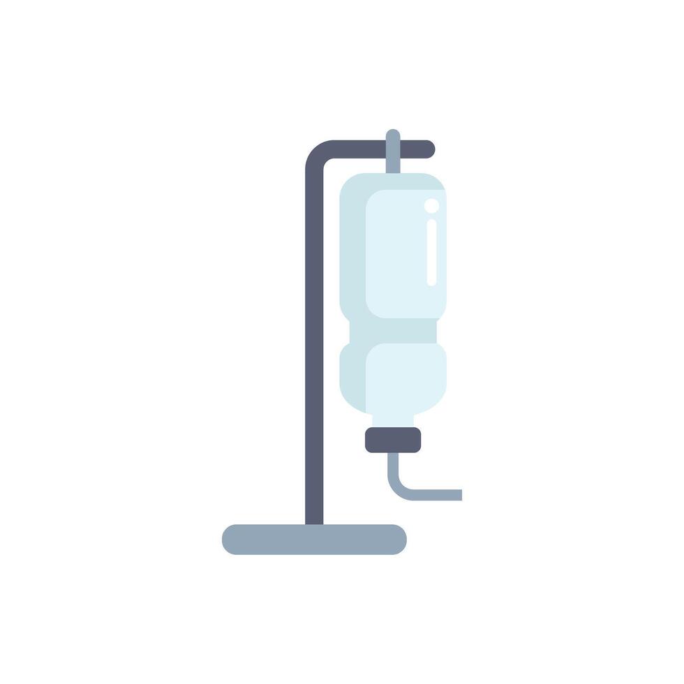 Intravenous therapy drip hanging on medical stand icon vector