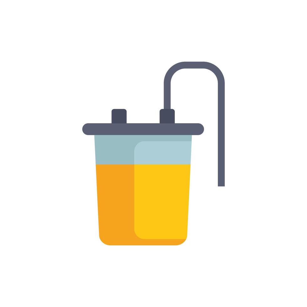 Electroplating tank icon illustrating electrolysis process vector