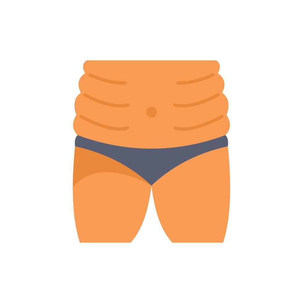Obese man body showing unhealthy lifestyle habits vector