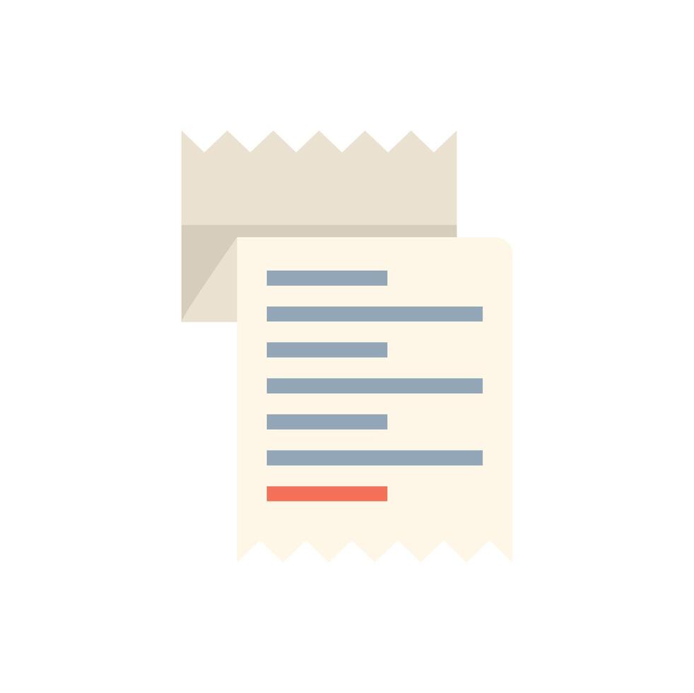 Paper receipt coming out from a point of sale terminal vector