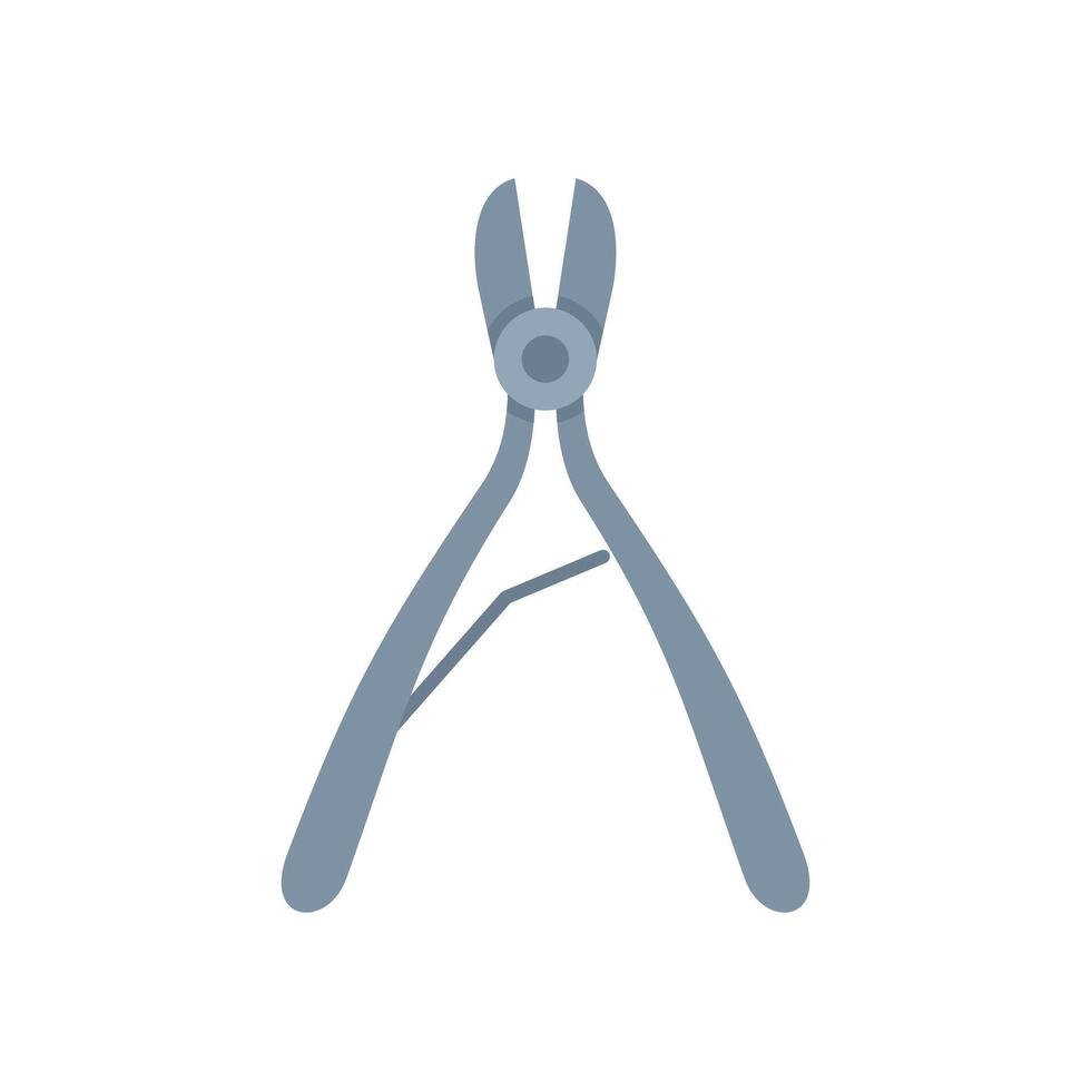 Nail nippers are being used for trimming ingrown nails or hangnails vector