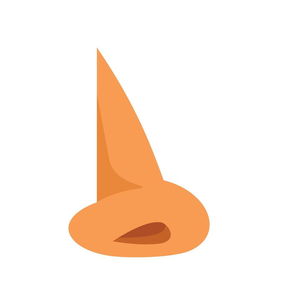 Big orange nose with pointy tip is smelling something stinky vector