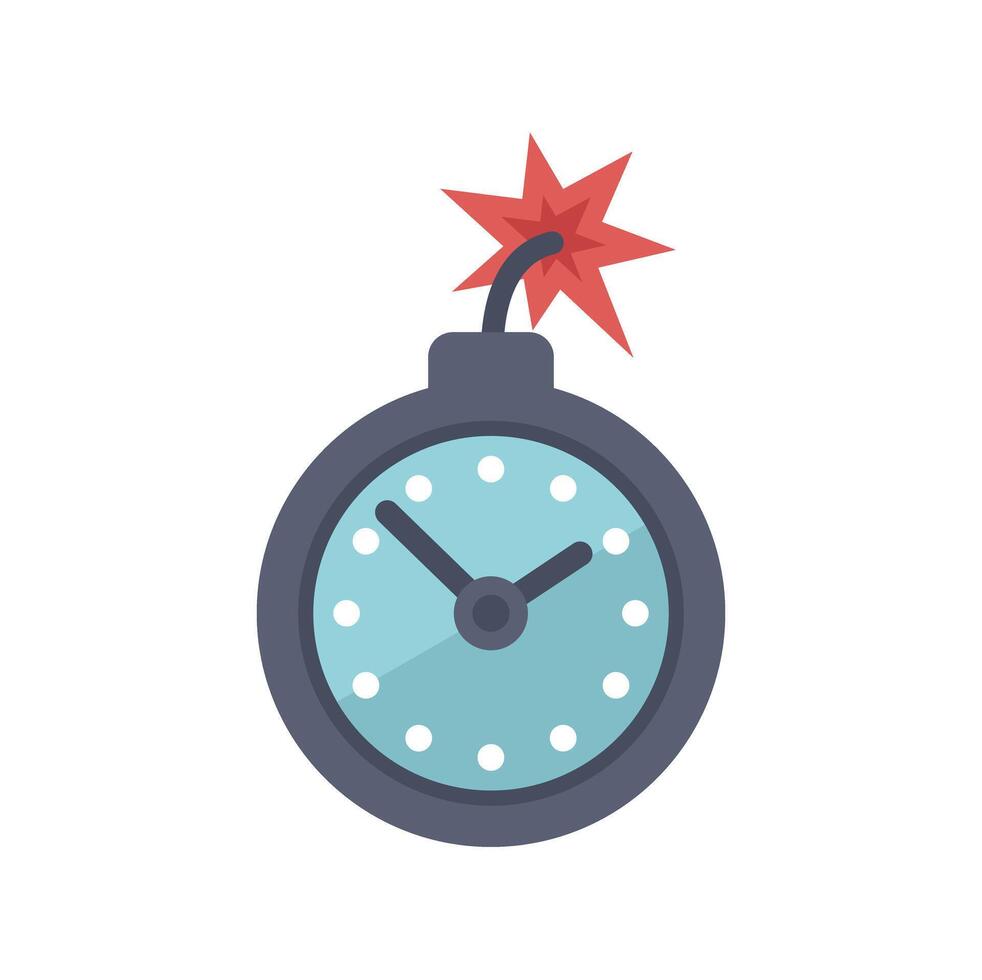 Time bomb ticking clock showing deadline pressure vector