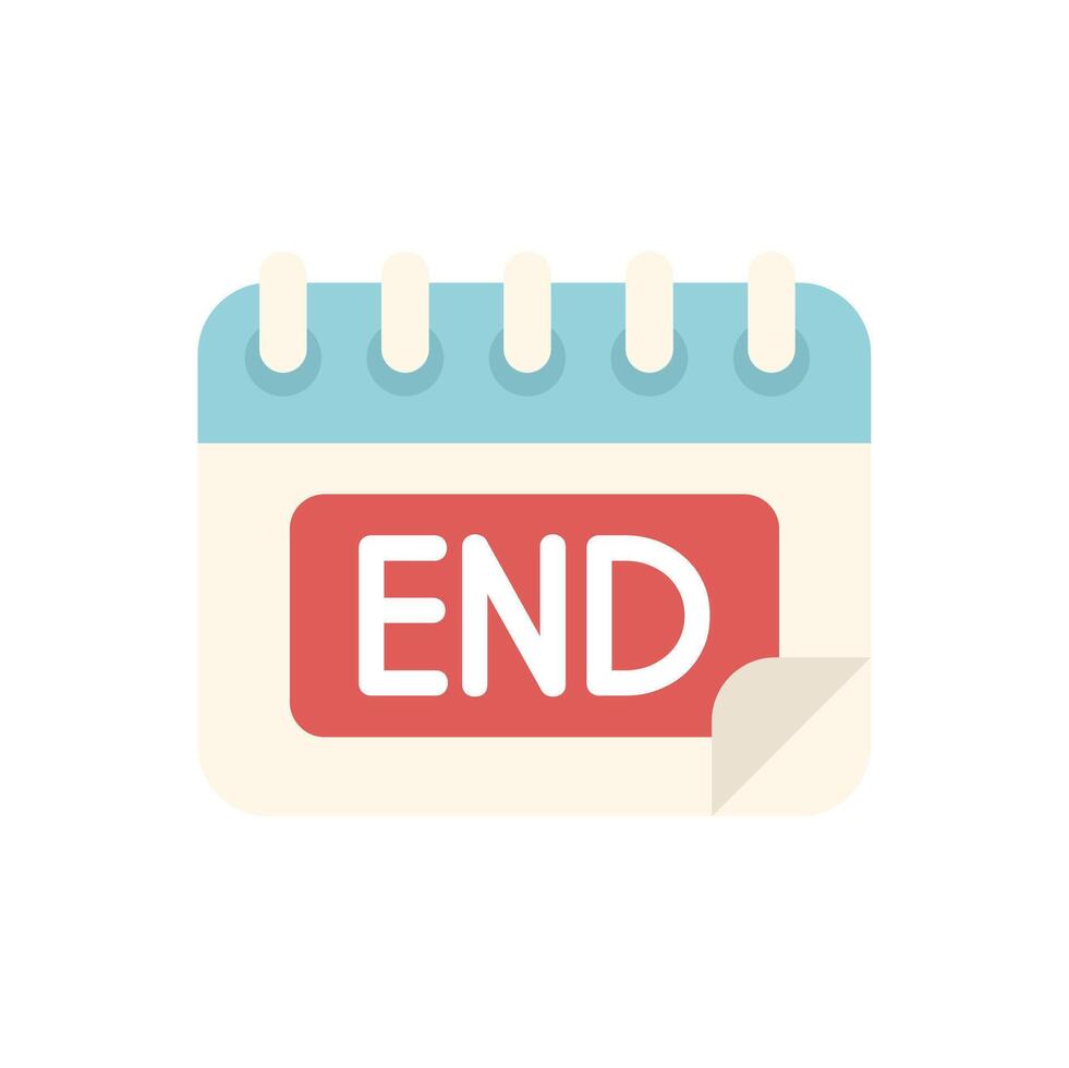 Calendar page showing end of month illustration vector
