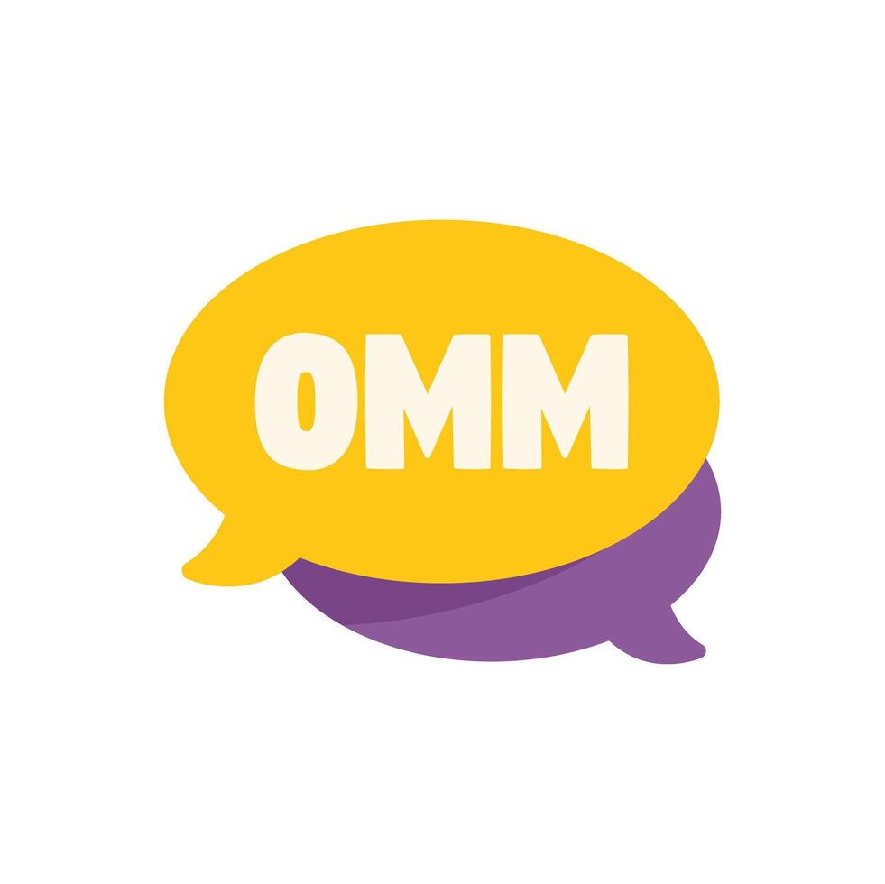Yellow speech bubble showing omnichannel marketing strategy vector