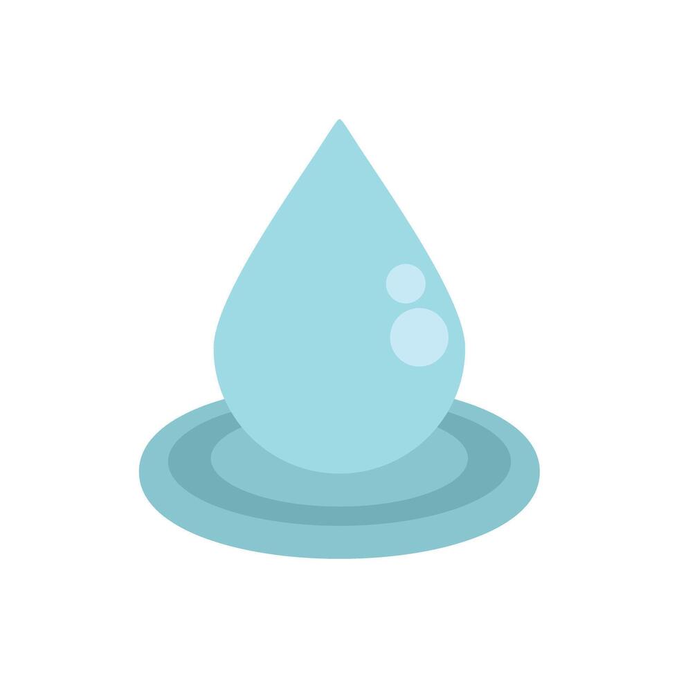 Big water drop splashing in a puddle vector