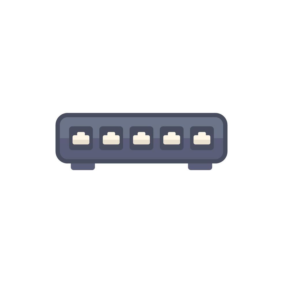 Network switch providing stable and fast internet connection vector