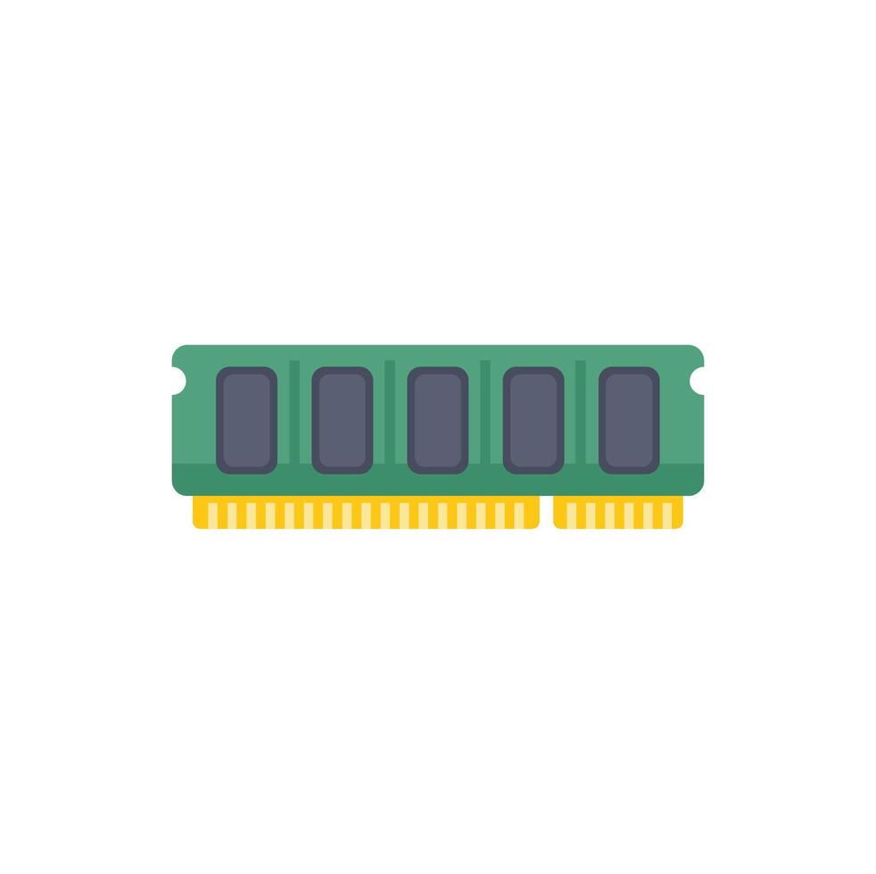 Green ram memory card illustrating computer hardware vector