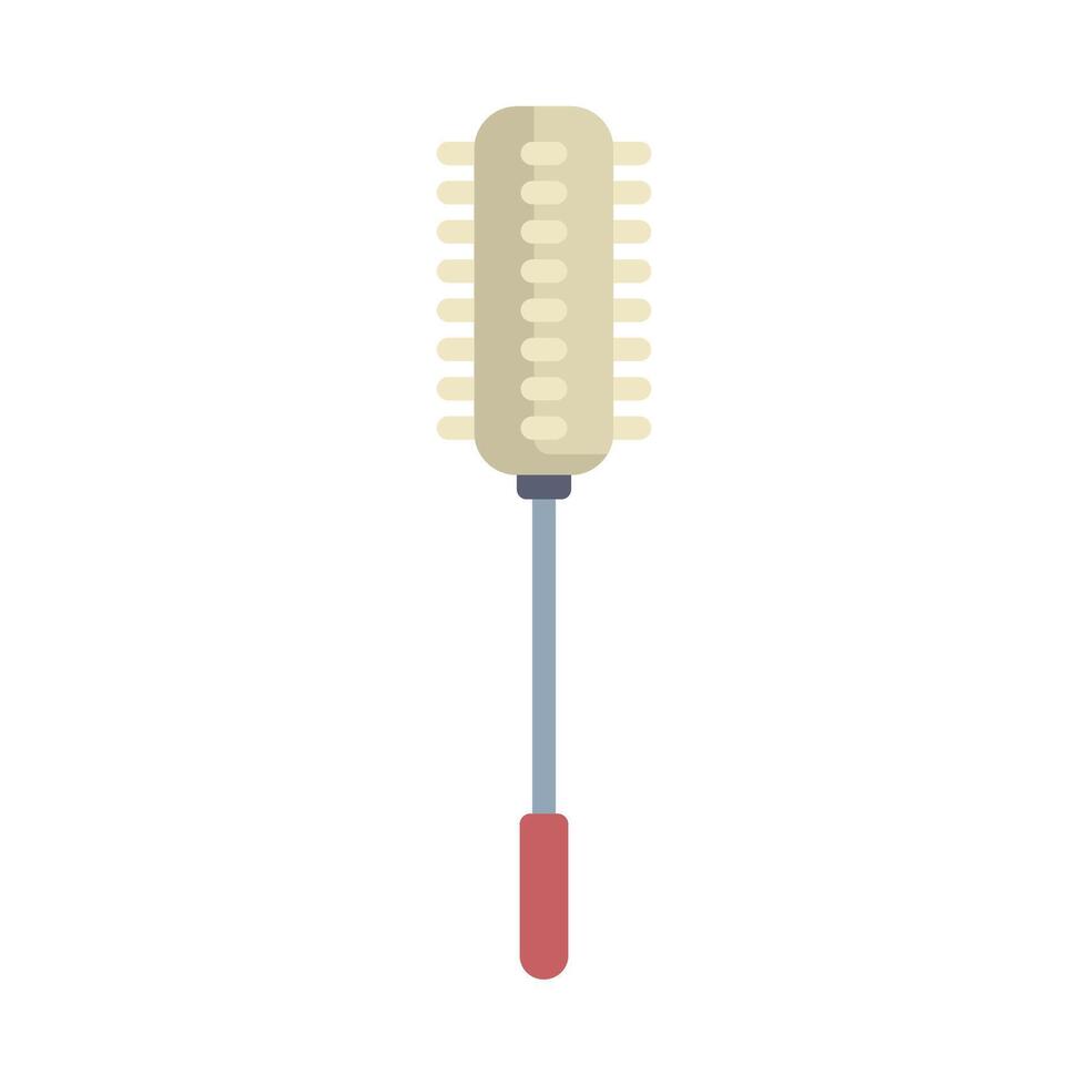 Cleaning brush tool for washing bottles and tubes icon vector illustration