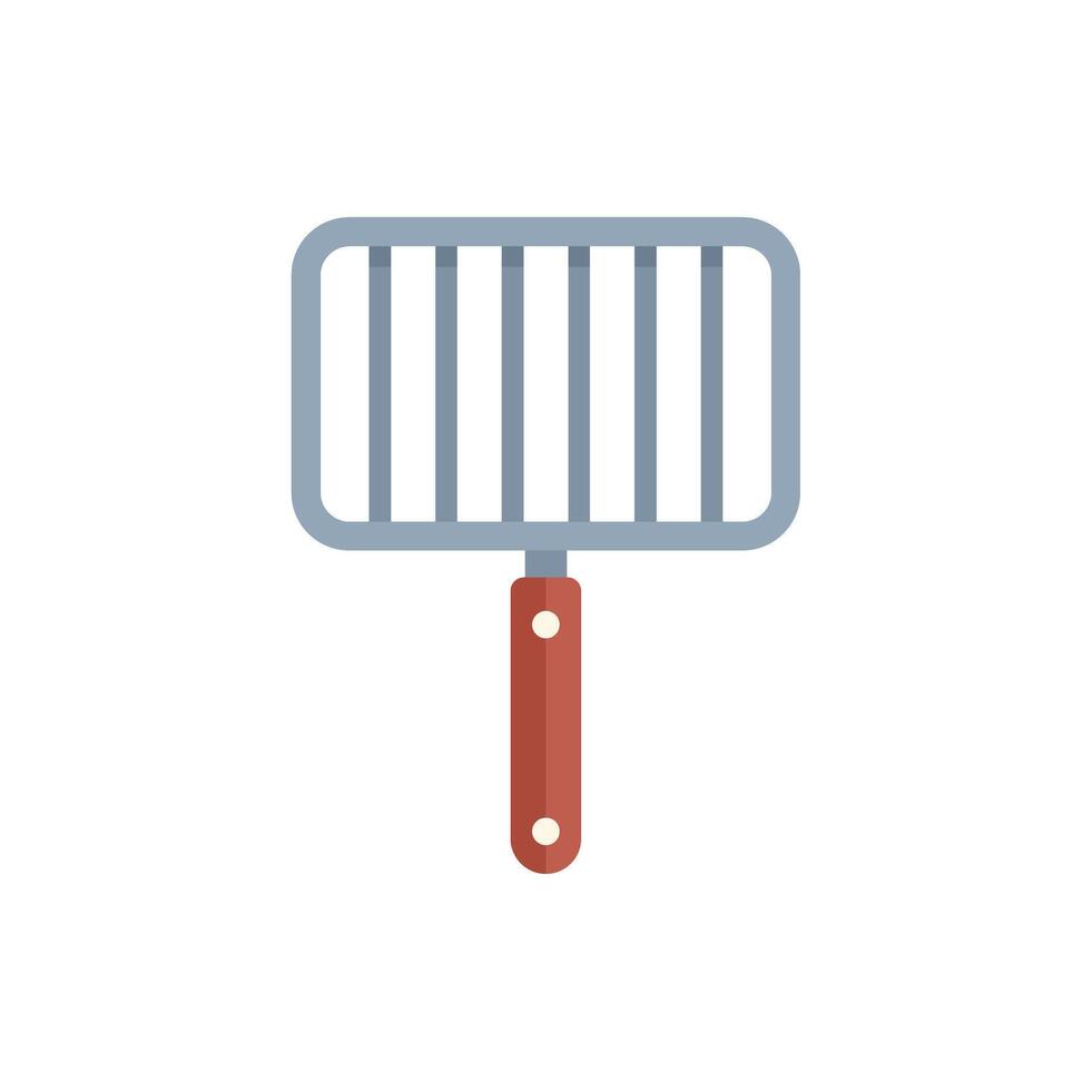 Barbecue grill spatula with wooden handle for grilling food vector
