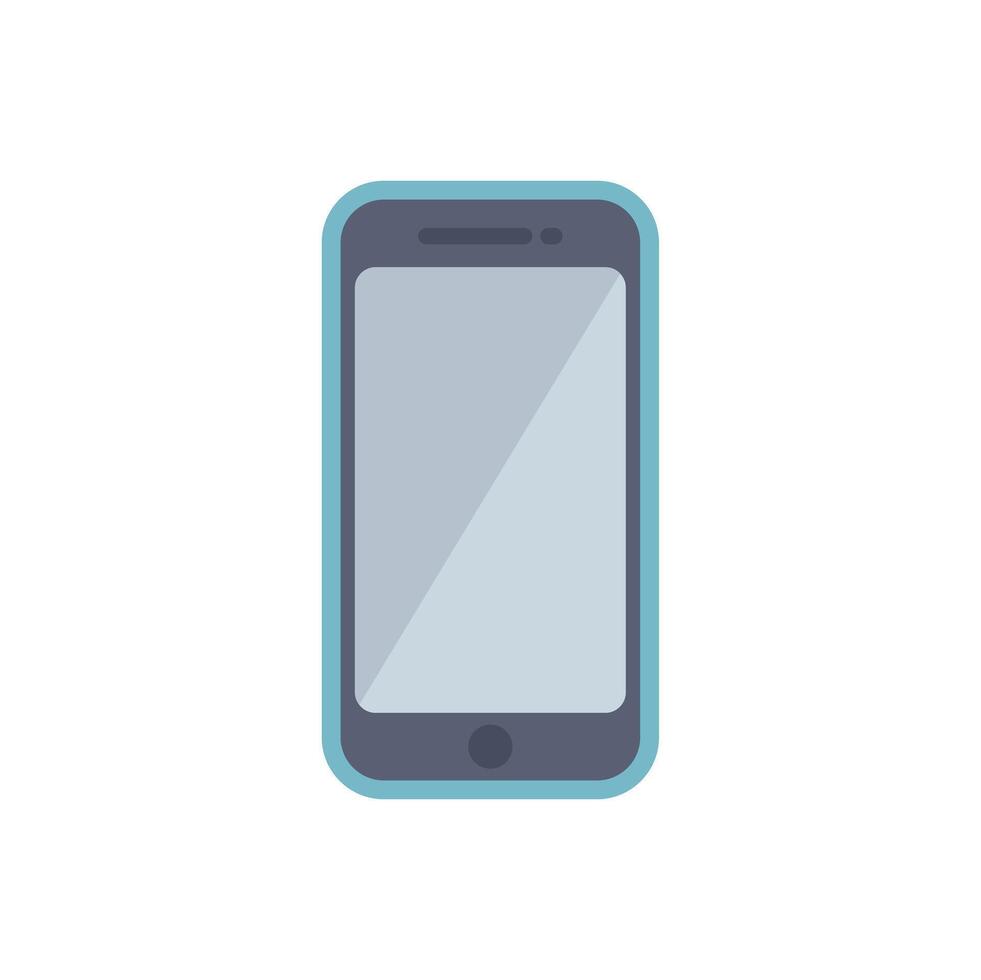 Modern smartphone showing blank screen displaying minimalist design vector