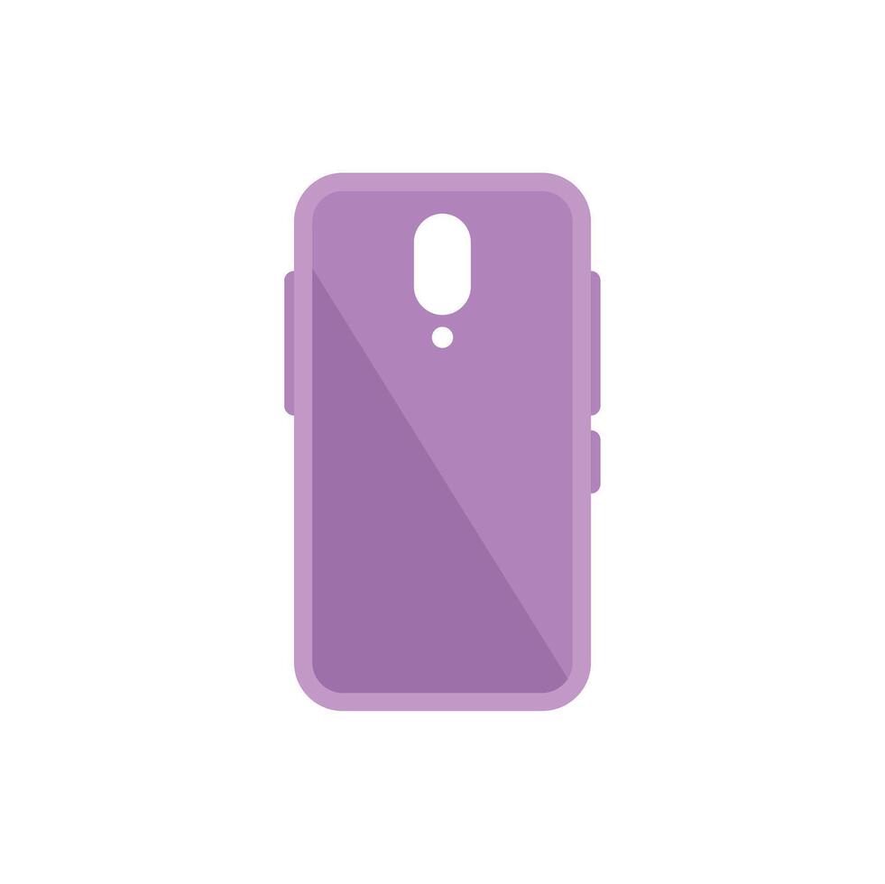 Smartphone with blank screen and purple case vector