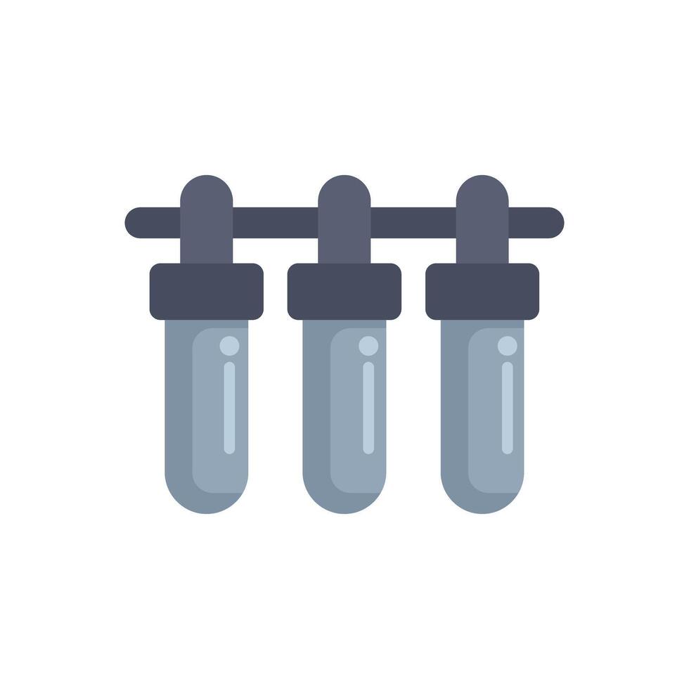 Laboratory equipment holding three test tubes hanging on stand vector